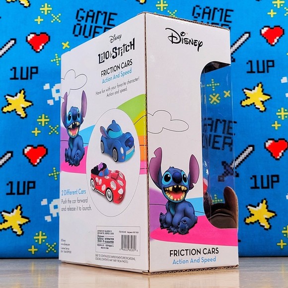 Disney Pixar Lilo and Stitch Friction Cars 1:32 Action and Speed Set of 2 New - Picture 3 of 9